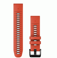QuickFit® 22 Watch Bands - Flame Red/Graphite Silicone - 010-13280-04 - Garmin